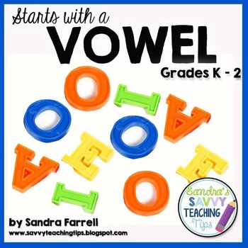 Preview of Starts With A Vowel - initial long vowel and short vowel cut and paste