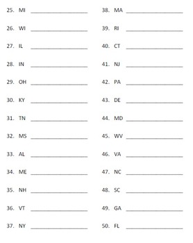 Quiz Worksheet About States / Printable United States Map Test