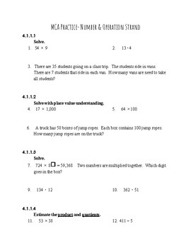 Preview of State Assessment Practice Packet & Answer Key