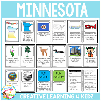 Download State Book Minnesota by Creative Learning 4 Kidz | TpT