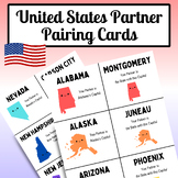 State Capital Partner Pairing Card, United States, Fifty S