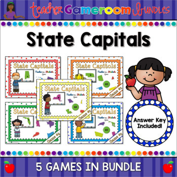 Preview of State Capitals Bundle Distance Learning