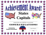 State Capitals Certificate