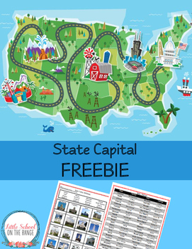 🦅 FREE Printable States and Capitals Matching Game
