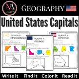 State Capitals of the USA Activity (50 Pages)