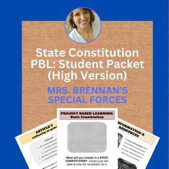 Preview of State Constitution PBL Unit: Student Packet (High Version)