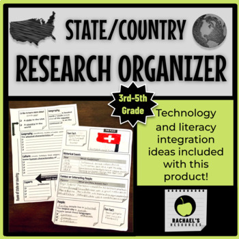 Preview of State/Country Research Organizer {IMPLEMENTATION IDEAS INCLUDED!}