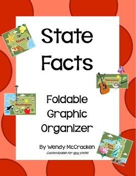 Preview of State Facts Foldable Graphic Organizer