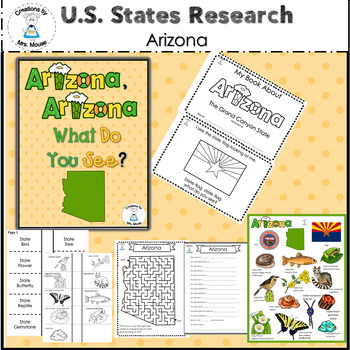 Preview of State Facts and Research - Arizona, Arizona What Do You See?
