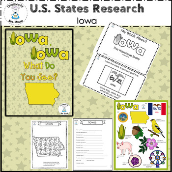 Preview of State Facts and Research - Iowa, Iowa What Do You See?