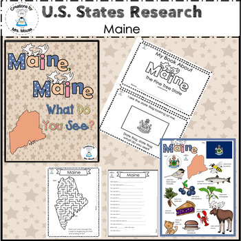 Preview of State Facts and Research - Maine, Maine What Do You See?