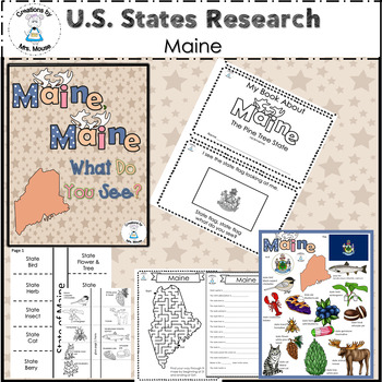 Preview of State Facts and Research - Maine, Maine What Do You See?