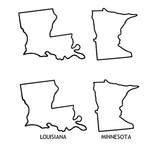 State Fonts - Outline maps of states