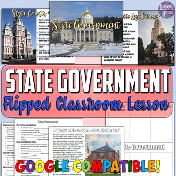 Preview of State Government PowerPoint and Flipped Classroom Lesson