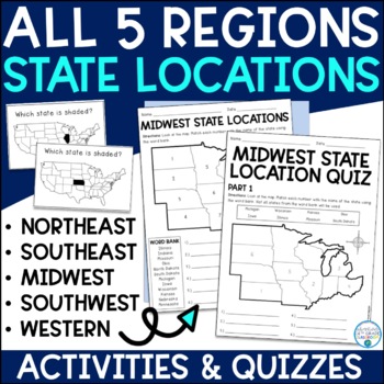 Preview of State Locations Bundle | Printable