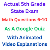State Math Test questions and answers as a Google Form. 20