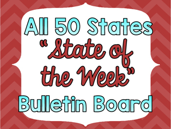 Preview of State Of The Week Bulletin Board Set