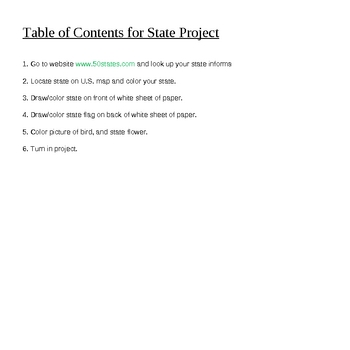 Preview of State Projects Excel Tabs