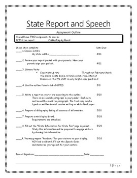 Preview of State Report Assignment