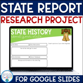 Preview of State Report Research Project | For Google Slides™