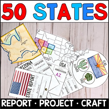 Preview of State Report Research Project - Templates for all 50 States
