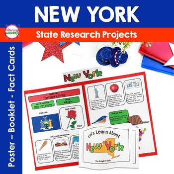 Preview of NEW YORK - 2 US State Research Projects - US State History & Symbols