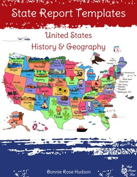 Preview of State Report Templates: United States History & Geography (with Easel Activity)