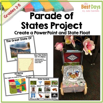 Preview of State Report Project with a Parade Float and PowerPoint Report