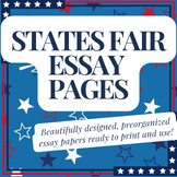 State Research Essay Paragraph Sheets