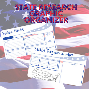 Preview of State Research Graphic Organizer | Any State Notes Pages | Social Studies