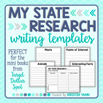 Preview of State Research & Informational Writing Templates (Dollar Spot blank books)
