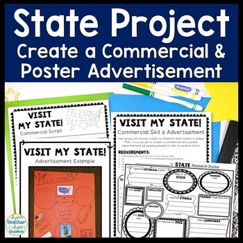 Preview of State Research Project | Create a Commercial & Poster for State | State Project