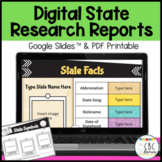State Research Report Project Google Slides and PDF Printable 