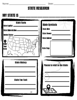 Preview of State Research Worksheet
