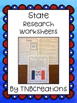 Preview of United States Research Project Worksheets
