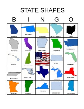 Preview of State Shapes Bingo