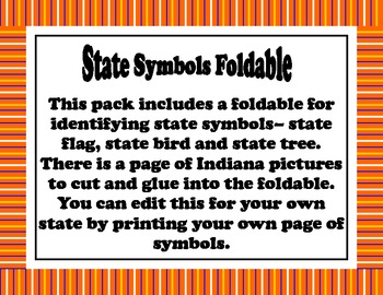 Preview of State Symbols foldable
