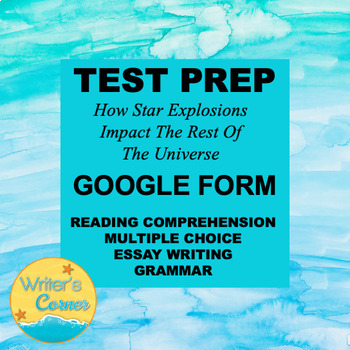 Preview of State Test Assessment, Grades 5-8, Reading Comprehension, Google Form