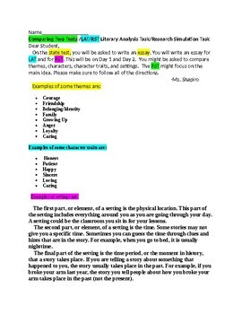 comparing two texts essay example