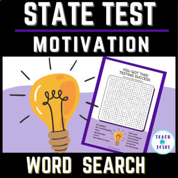 Preview of State Test Encouragement - Word Search