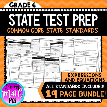 Preview of State Test Prep: Expressions and Equations BUNDLE!