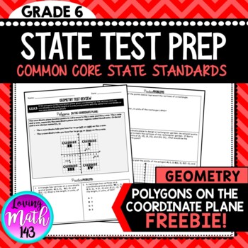 Preview of Coordinate Plane: 6th Grade Math State Test Prep