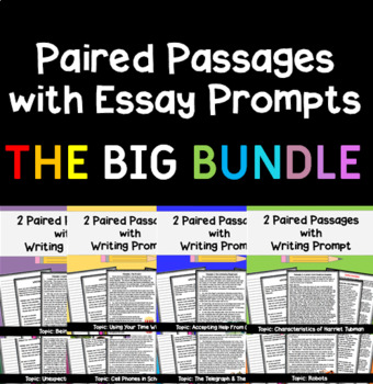 Preview of State Test Prep: Paired Passages with Writing Prompts - The BIG BUNDLE!