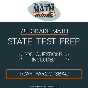 Preview of State Test Prep Questions | 7th Grade Math Review for PARCC, TCAP, SBAC