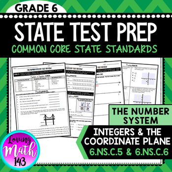 Preview of Integers and Coordinate Plane: 6th Grade Math State Test Prep
