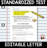 Standardized Test Letter to Families