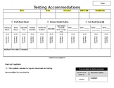 State Testing Accommodation Page Individual Editable