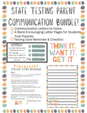 State Testing Communication Bundle | Checklist Letters fro