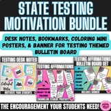 State Testing Encouragement BUNDLE | Desk Notes + Bookmark