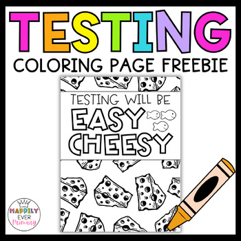 Preview of State Testing Encouragement Coloring Page Freebie | Positive Affirmations